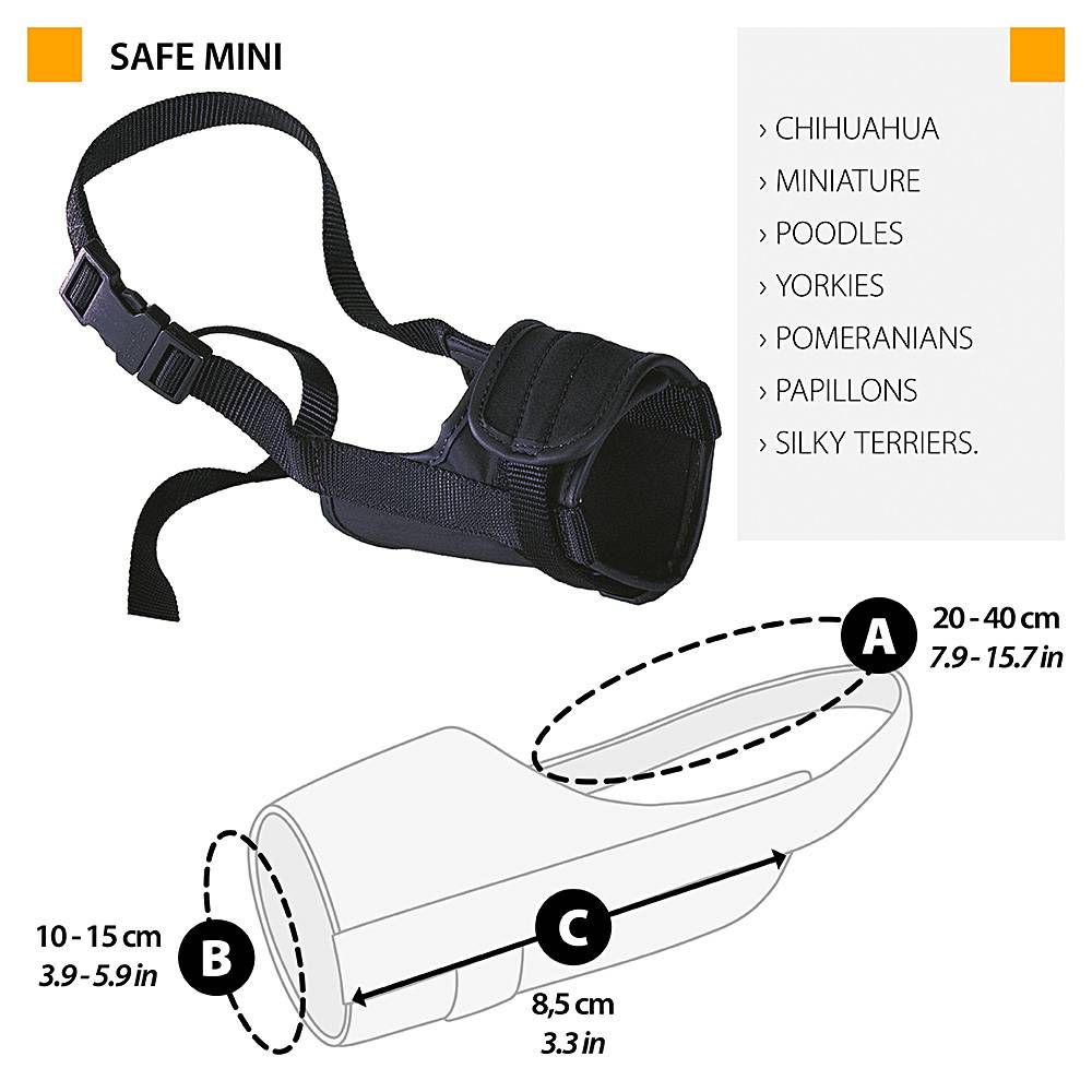 Ferplast - Ferplast Muselière pour chiens très petits SAFE MINI anti-morsures, nylon robuste, partie antérieure ouverte, rembourrage souple, réglable grâce au - Image 2