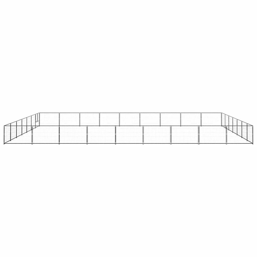 Vidaxl - Chenil Noir 63 m² Acier vidaXL 3082181 - Imagen 5