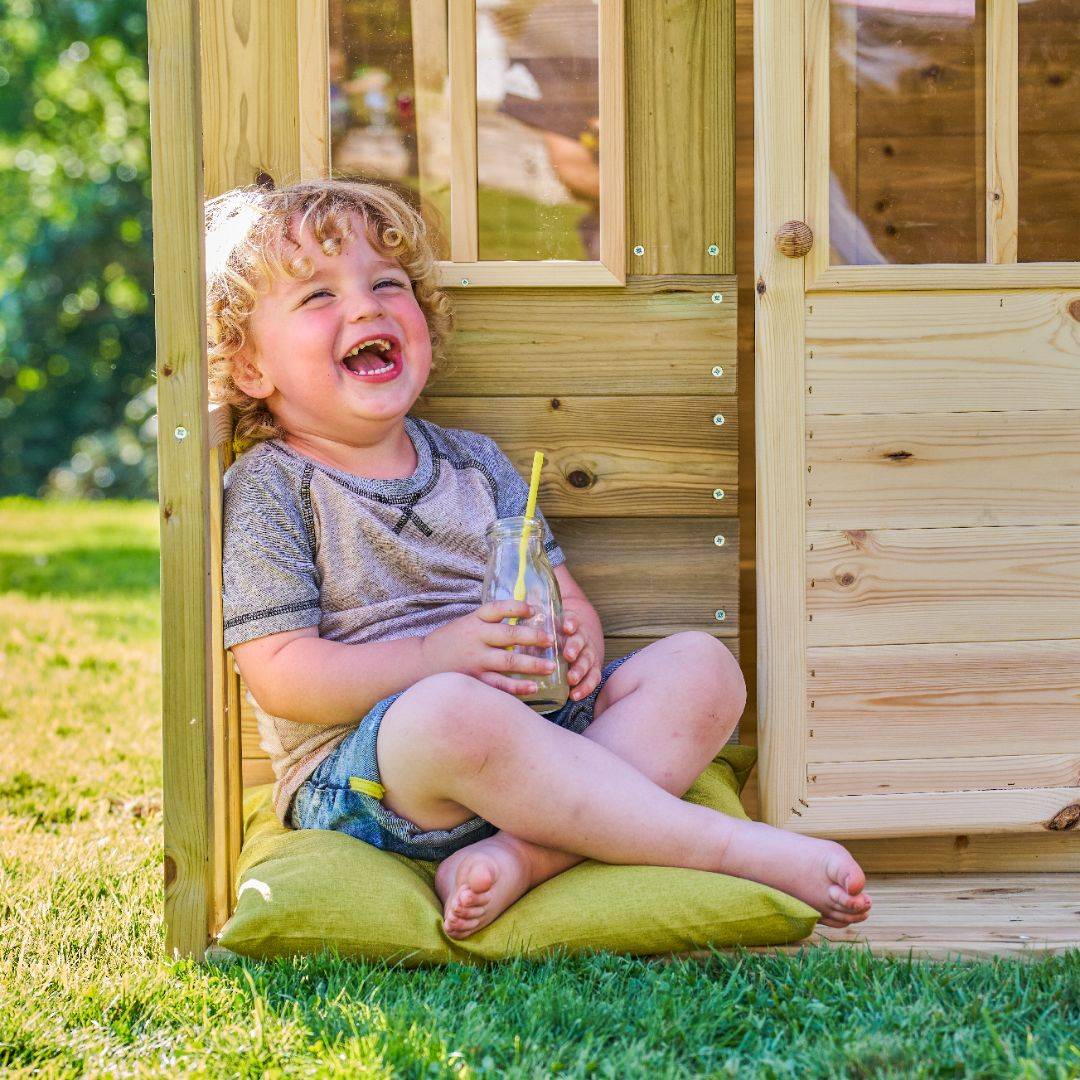 Tp Toys - Cabane enfant avec étage et toboggan vert pomme - bois FSC® - LOFT - Imagen 10