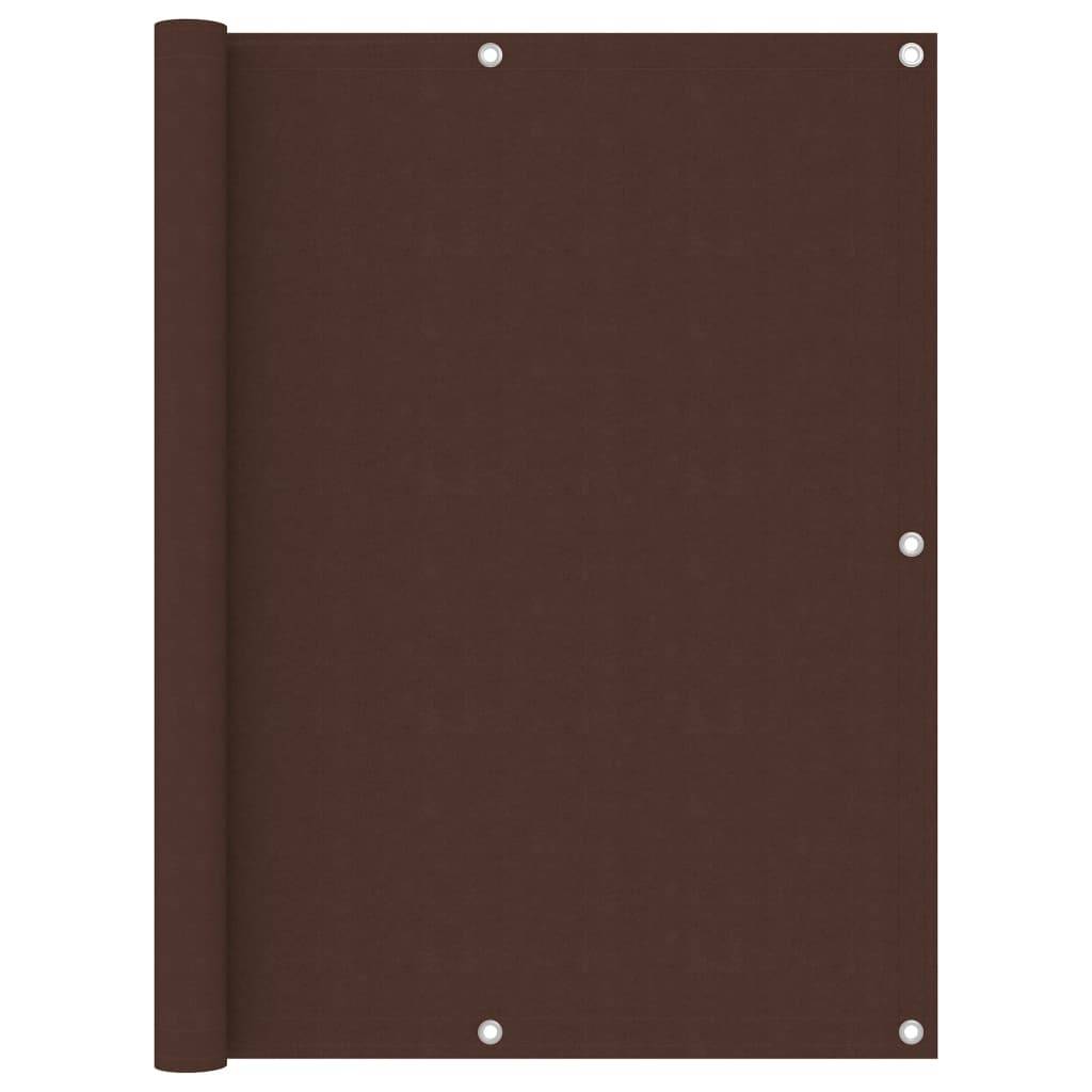 Helloshop26 - Écran de balcon brise pare vue protection confidentialité 120 x 600 cm tissu oxford marron - Imagen 1