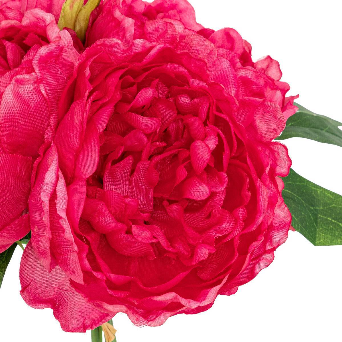 Atmosphera - Bouquet de 4 pivoines artificielles Bely rose H31cm - Atmosphera Créateur d'intérieur - Imagen 3
