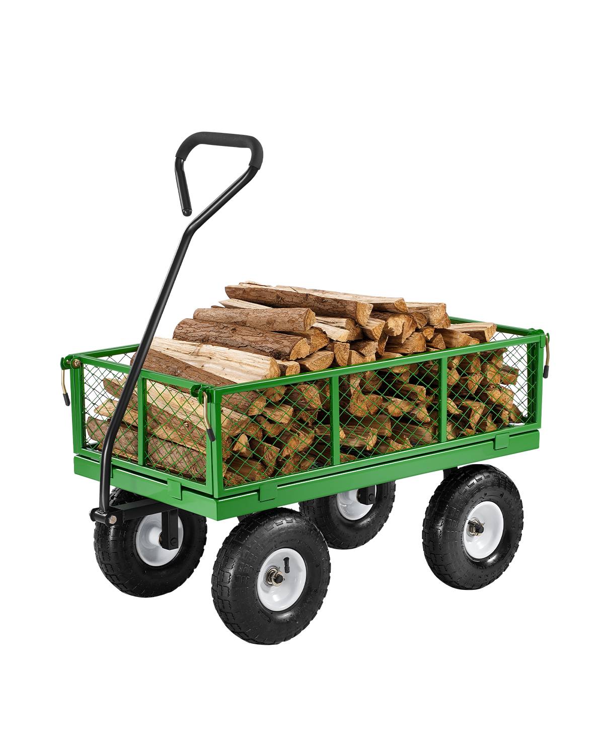 VEVOR Chariot jardin transport, charge 308,44 kg, métal, pneus 254 mm, côtes amovibles. - Image 1