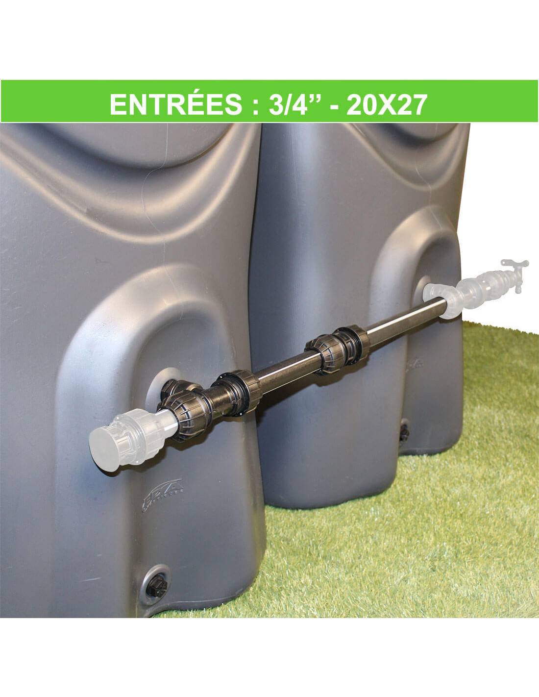 Kit d'extension rigide pour récupérateurs d'eau de pluie (filetage 3/4" - 20x27) - Imagen 1