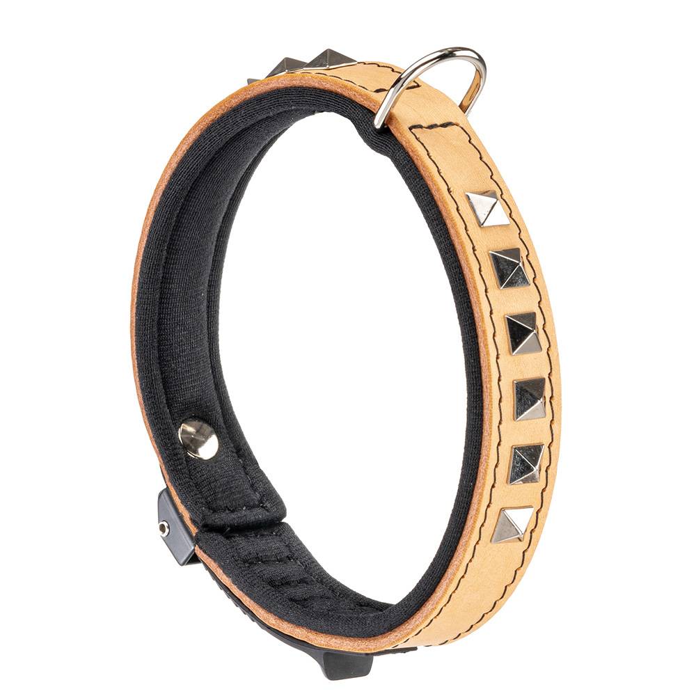 Ferplast - Collier pour Chiens GIOTTO LUXOR C20/39, en Cuir Véritable avec Clous Argentés - Imagen 1