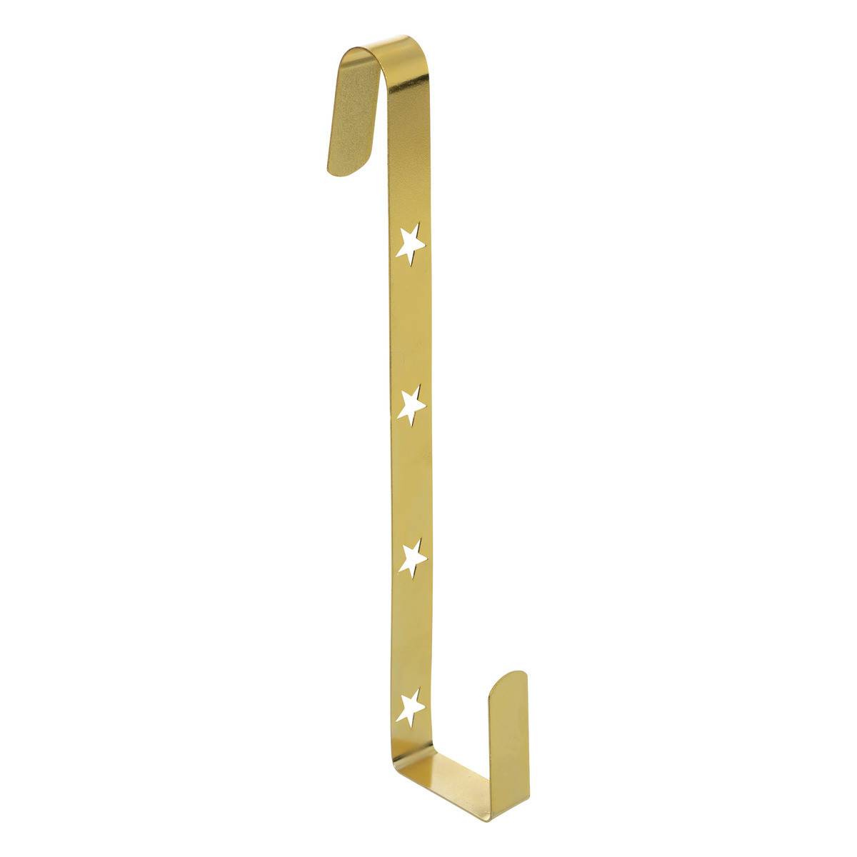 Fééric Lights & Christmas - Accroche Couronne en métal doré H 29.5 cm