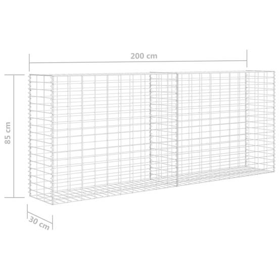 Panier de gabion Acier inoxydable argenté 85 x 30 x 200 cm - PANGIVO - Image 6