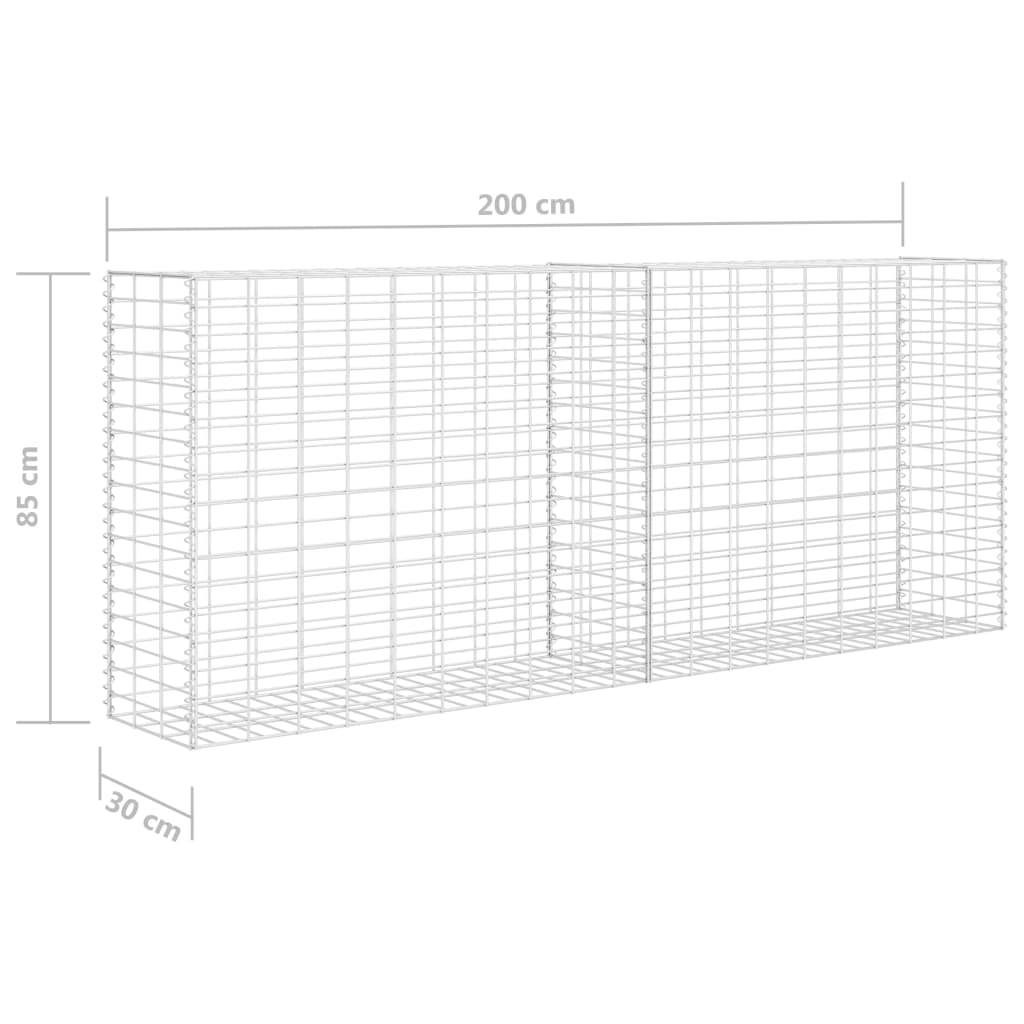 Panier de gabion Acier inoxydable argenté 85 x 30 x 200 cm - PANGIVO - Image 6