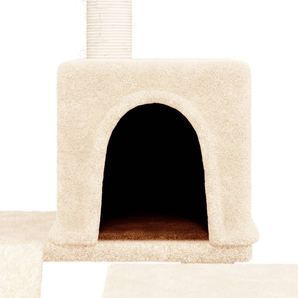Arbre à chat, Tour à chat avec griffoirs en sisal Crème 82 cm MP54 - Image 6