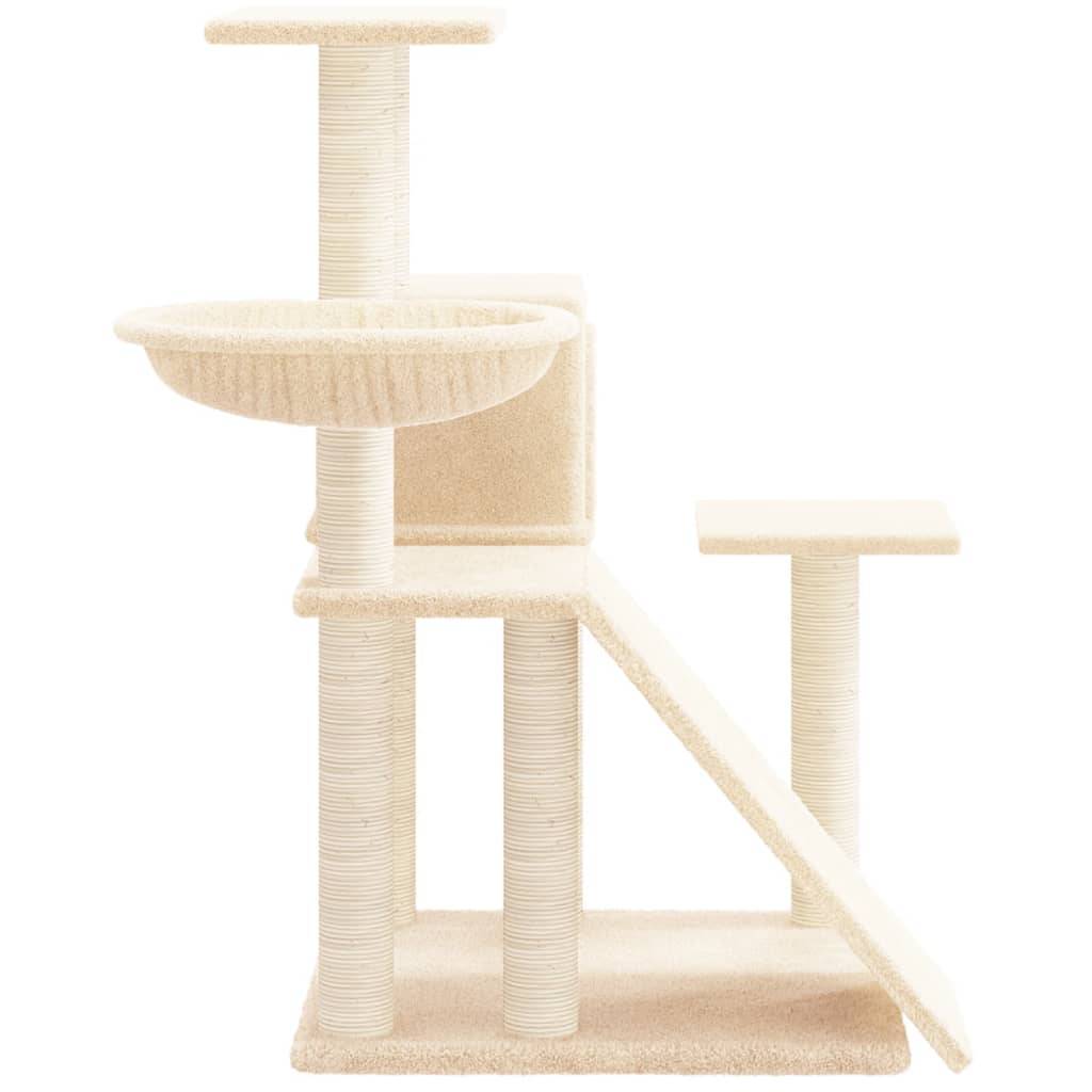 Arbre à chat, Tour à chat avec griffoirs en sisal Crème 82 cm MP54 - Image 4