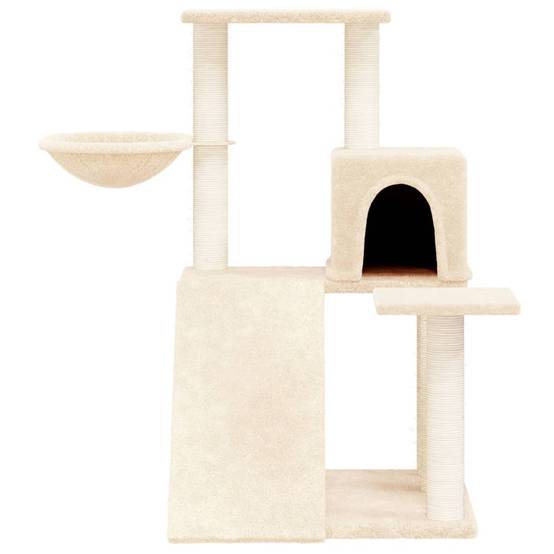 Arbre à chat, Tour à chat avec griffoirs en sisal Crème 82 cm MP54 - Image 3