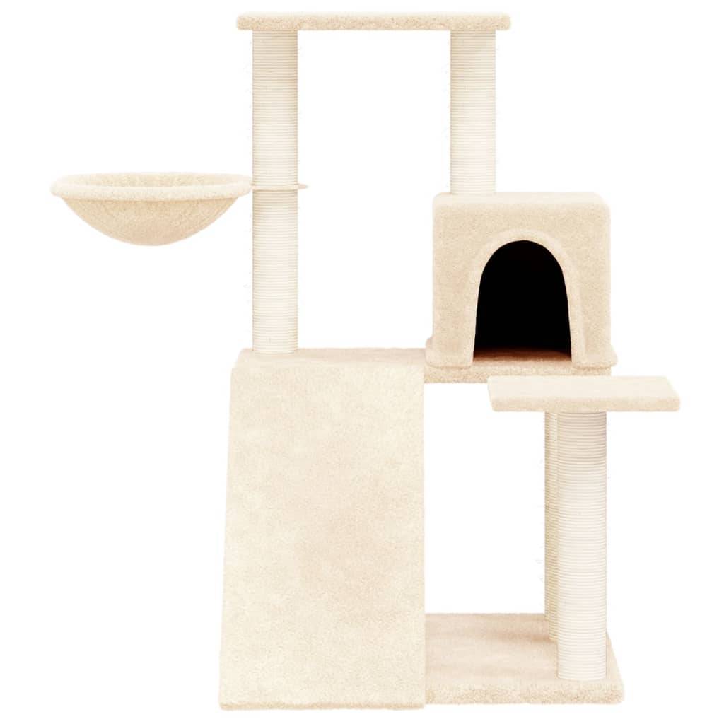 Arbre à chat, Tour à chat avec griffoirs en sisal Crème 82 cm MP54 - Image 3
