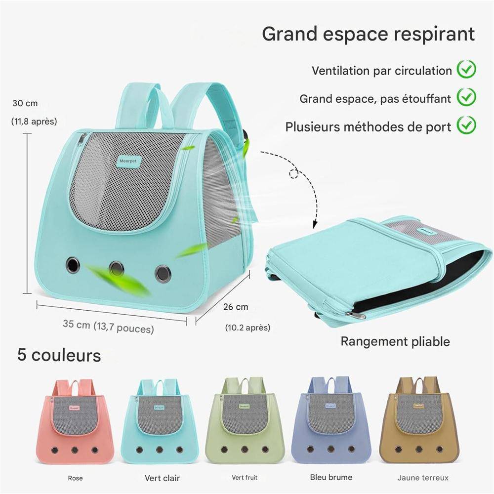DtopbuyAge - Sac à dos pour chien et chat(Vert clair) DtopbuyAge - Image 3