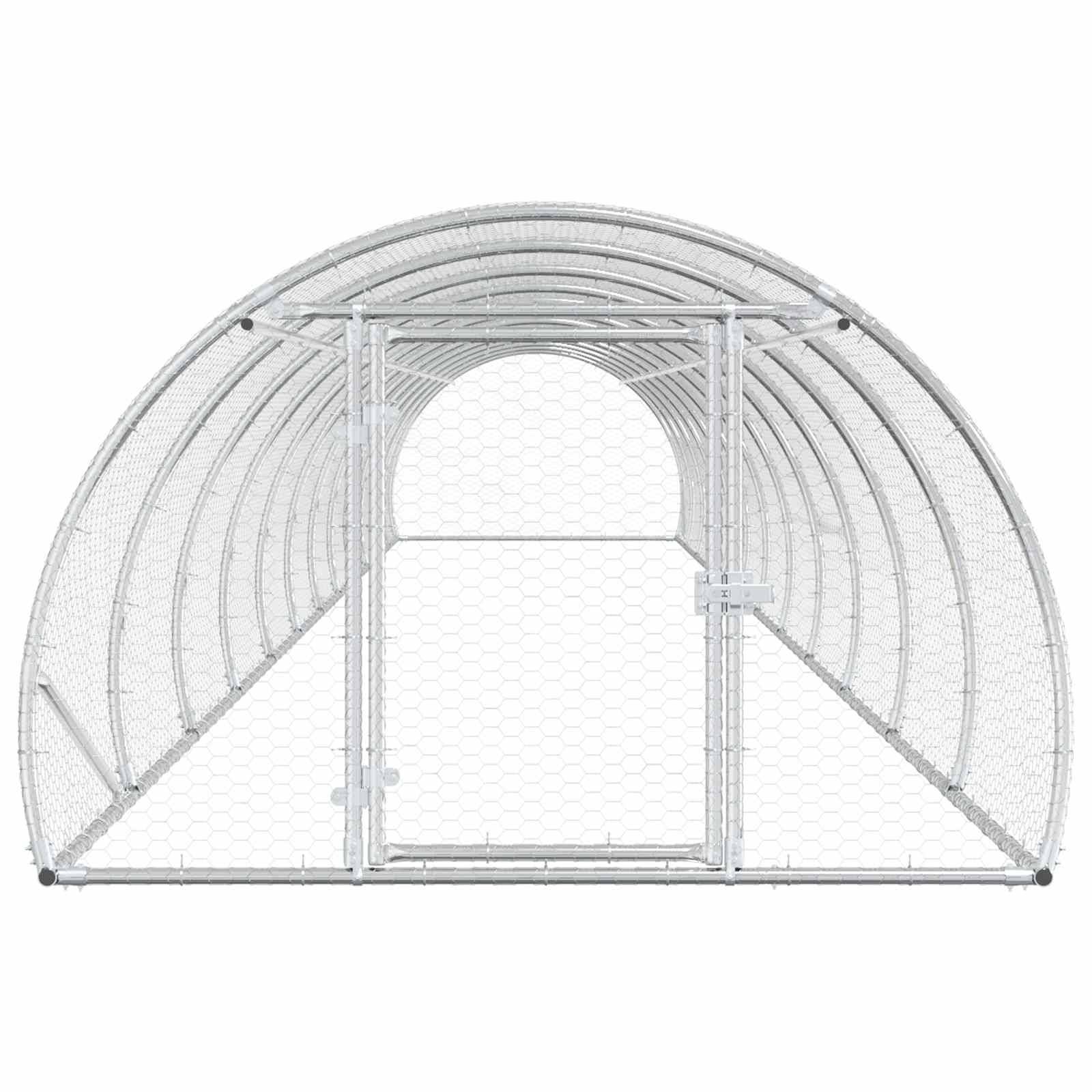 Vidaxl - Poulailler Argenté 1200 x 150 x 100 cm Acier galvanisé vidaXL 3434665 - Image 5