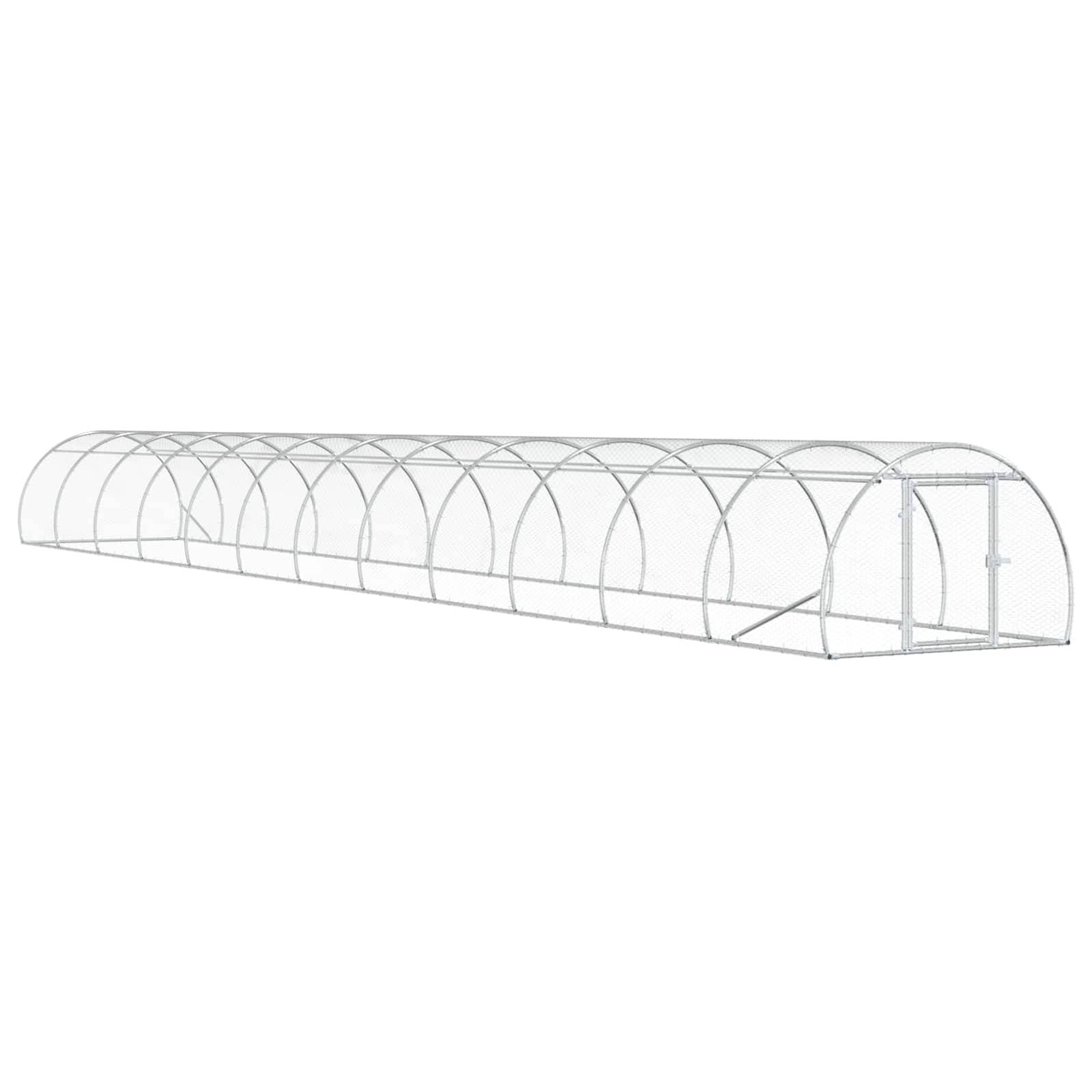 Vidaxl - Poulailler Argenté 1200 x 150 x 100 cm Acier galvanisé vidaXL 3434665 - Image 2