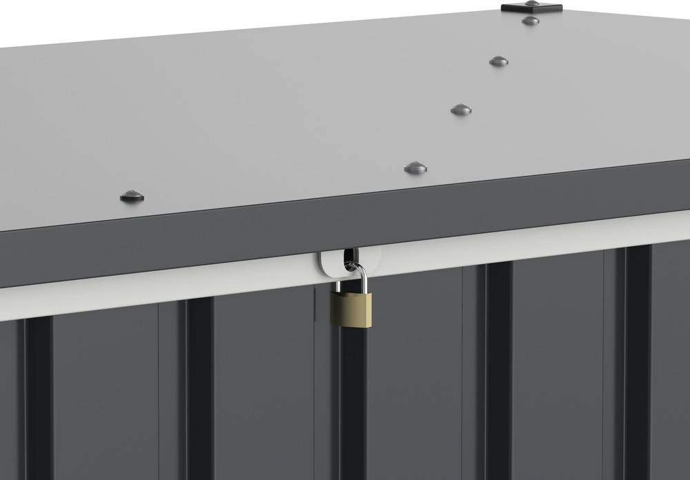 Duramax - Coffre de rangement métal 1,27m² - 1,74 x 0,73 m - Anthracite Duramax - Imagen 5