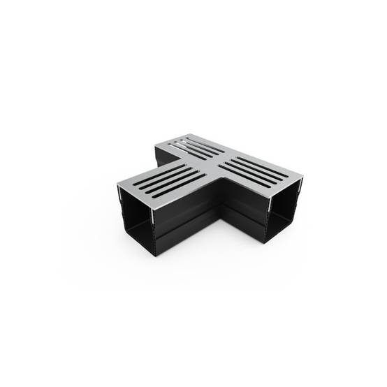 Caniveau XXS MINI L 6,5 cm Grille INOX Line - StarDrain - LINE ECO - Pièce en T