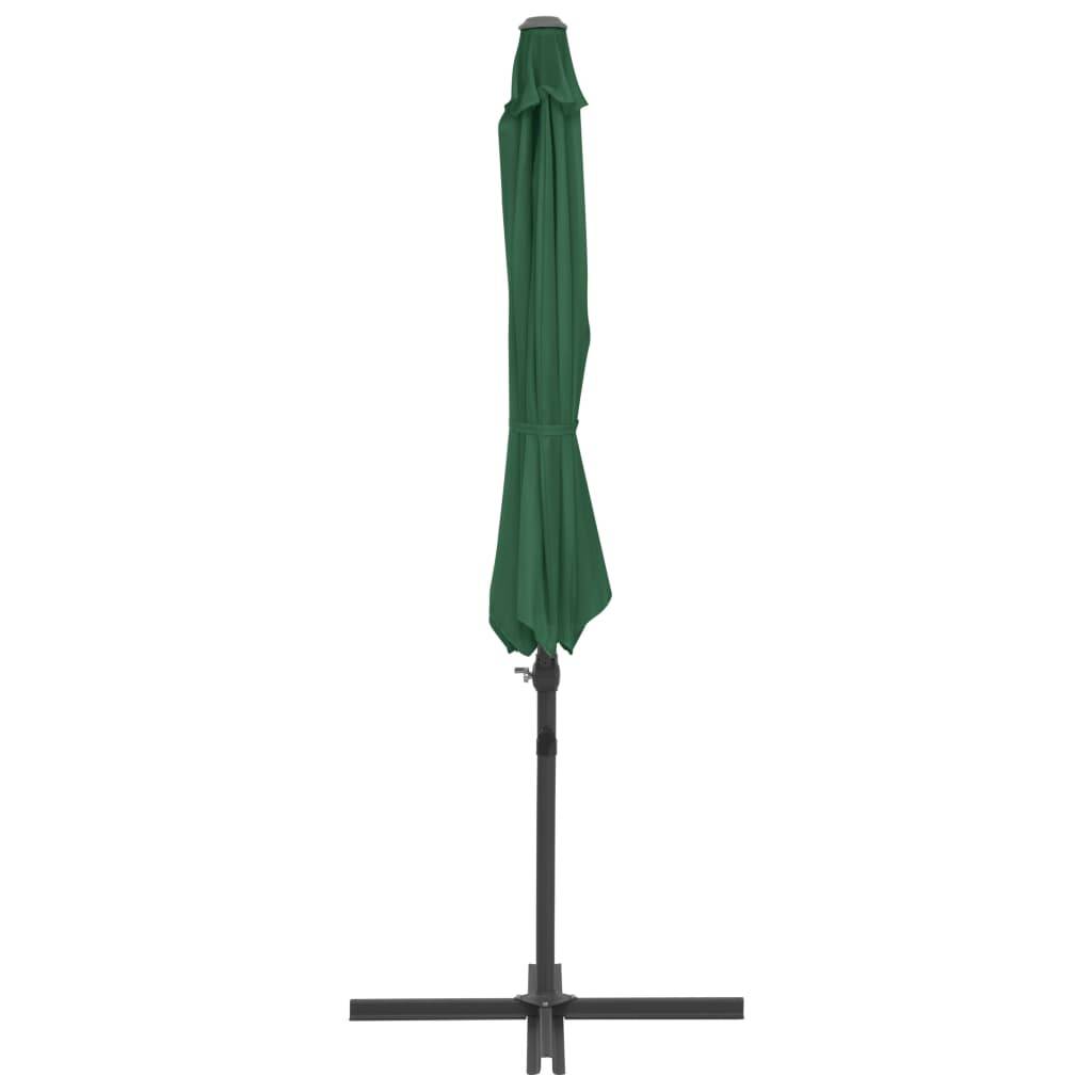 Helloshop26 - Parasol mobilier de jardin avec base portable diamètre 3 m vert - Imagen 5