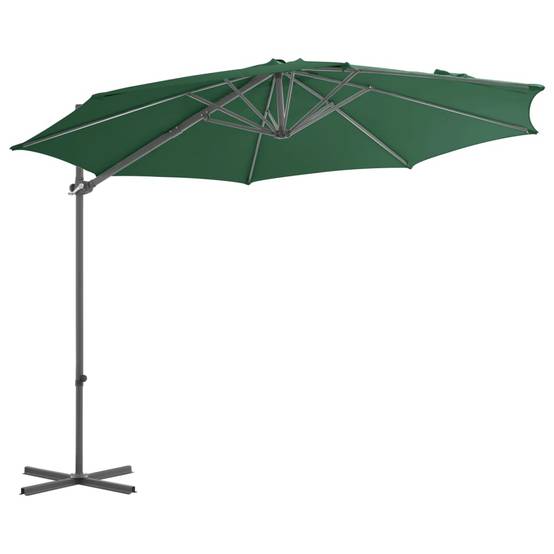 Helloshop26 - Parasol mobilier de jardin avec base portable diamètre 3 m vert - Imagen 1