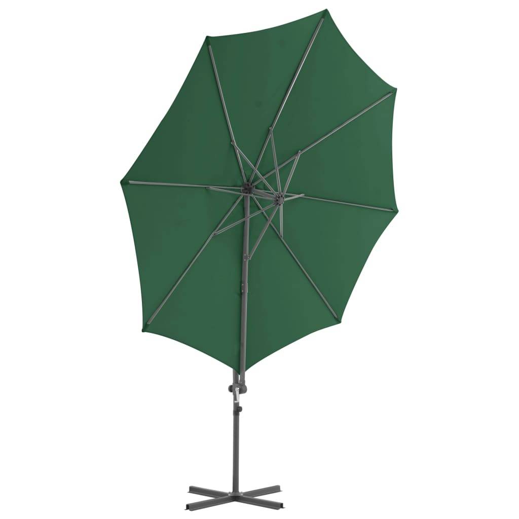 Helloshop26 - Parasol mobilier de jardin avec base portable diamètre 3 m vert - Imagen 4