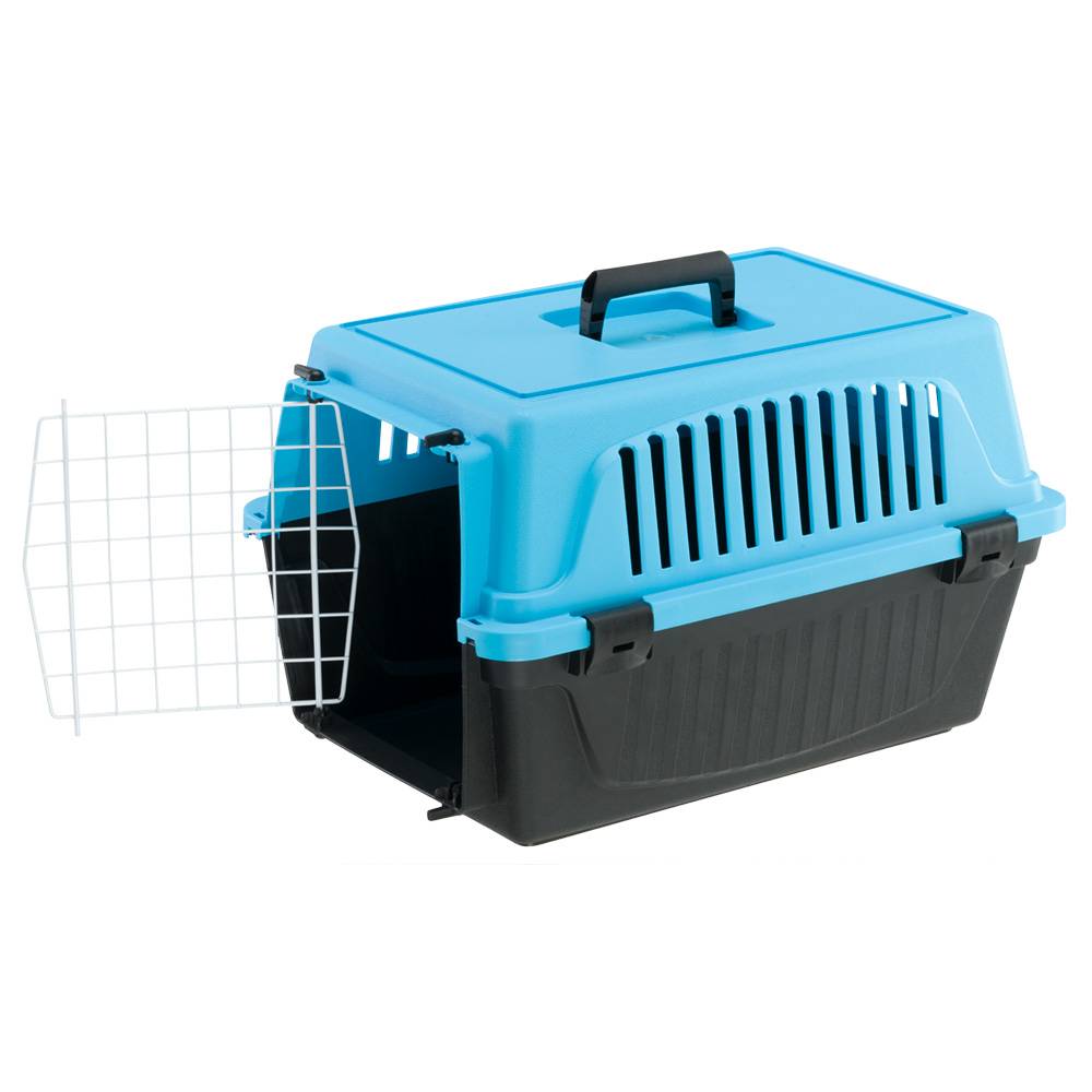 Ferplast - Ferplast Caisse de Transport Chat, Cage de Transport pour Chiens Petits et Chats jusqu'à 5 Kg, Porte en Fer Plastifié, Fentes d'aération, 32,5 x 48 x - Imagen 4