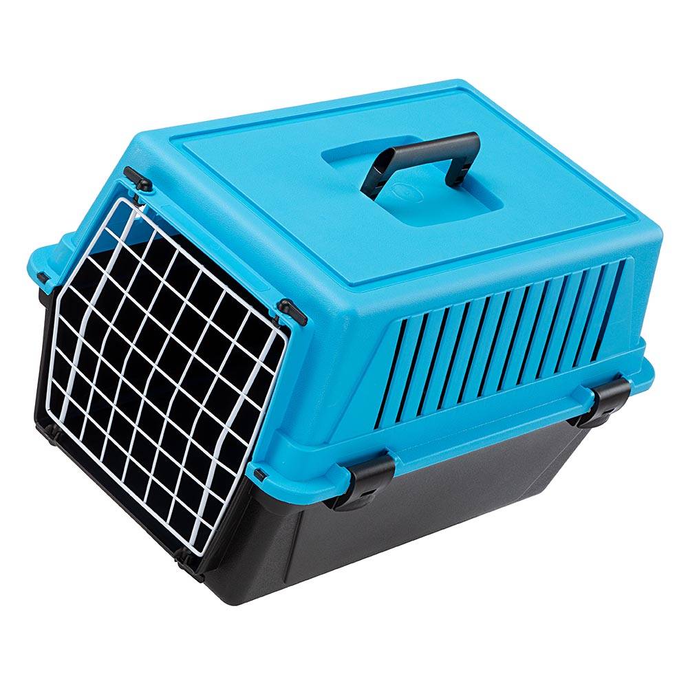 Ferplast - Ferplast Caisse de Transport Chat, Cage de Transport pour Chiens Petits et Chats jusqu'à 5 Kg, Porte en Fer Plastifié, Fentes d'aération, 32,5 x 48 x - Imagen 8