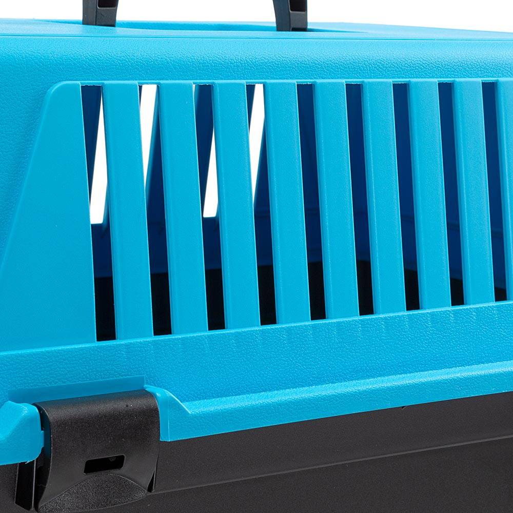 Ferplast - Ferplast Caisse de Transport Chat, Cage de Transport pour Chiens Petits et Chats jusqu'à 5 Kg, Porte en Fer Plastifié, Fentes d'aération, 32,5 x 48 x - Imagen 9
