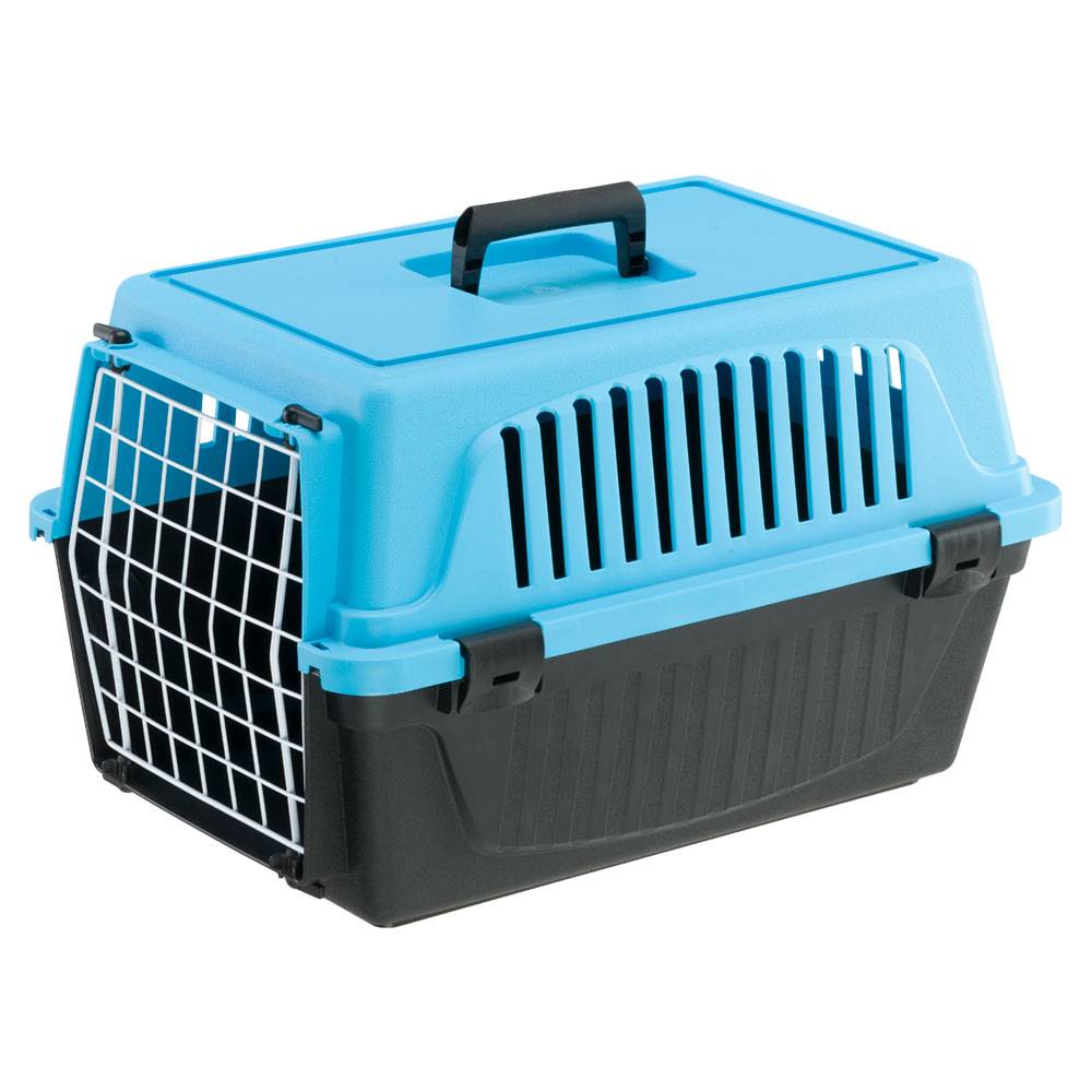 Ferplast - Ferplast Caisse de Transport Chat, Cage de Transport pour Chiens Petits et Chats jusqu'à 5 Kg, Porte en Fer Plastifié, Fentes d'aération, 32,5 x 48 x - Imagen 1