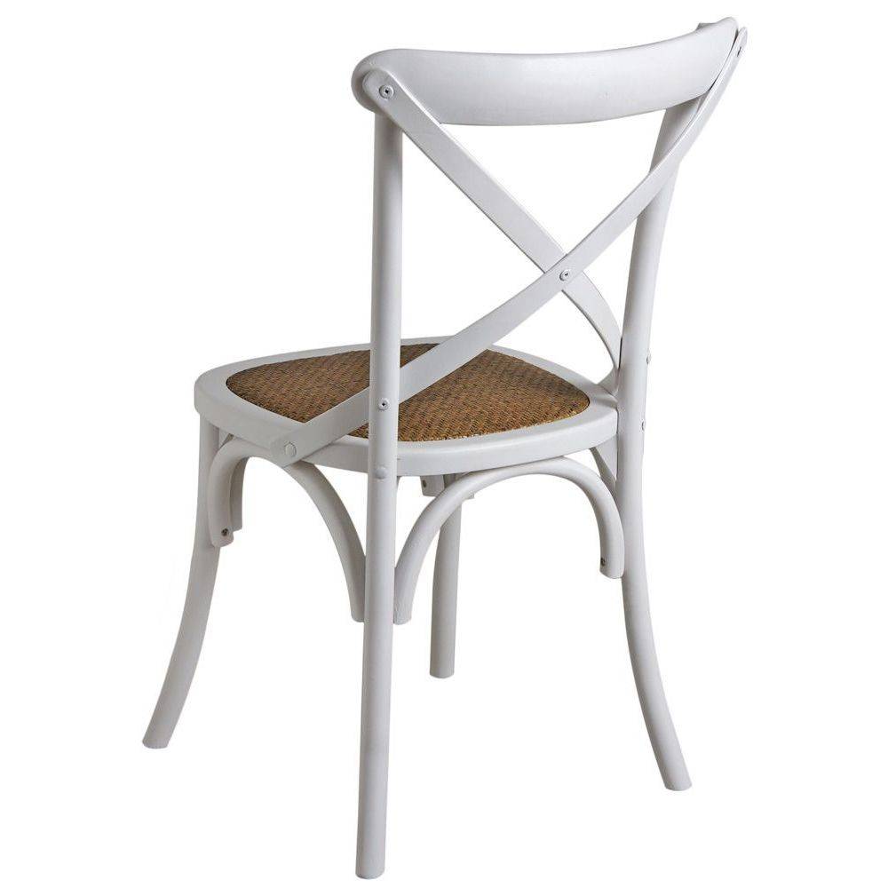Aubry Gaspard - Chaise de bistrot en bouleau et rotin - Imagen 2
