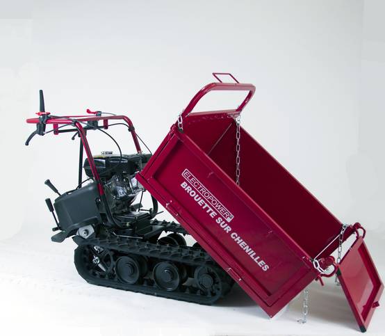 Electropower - Mini dumper - Brouette motorisée à chenilles 320 kg - 8 vitesses - Essence - Image 2