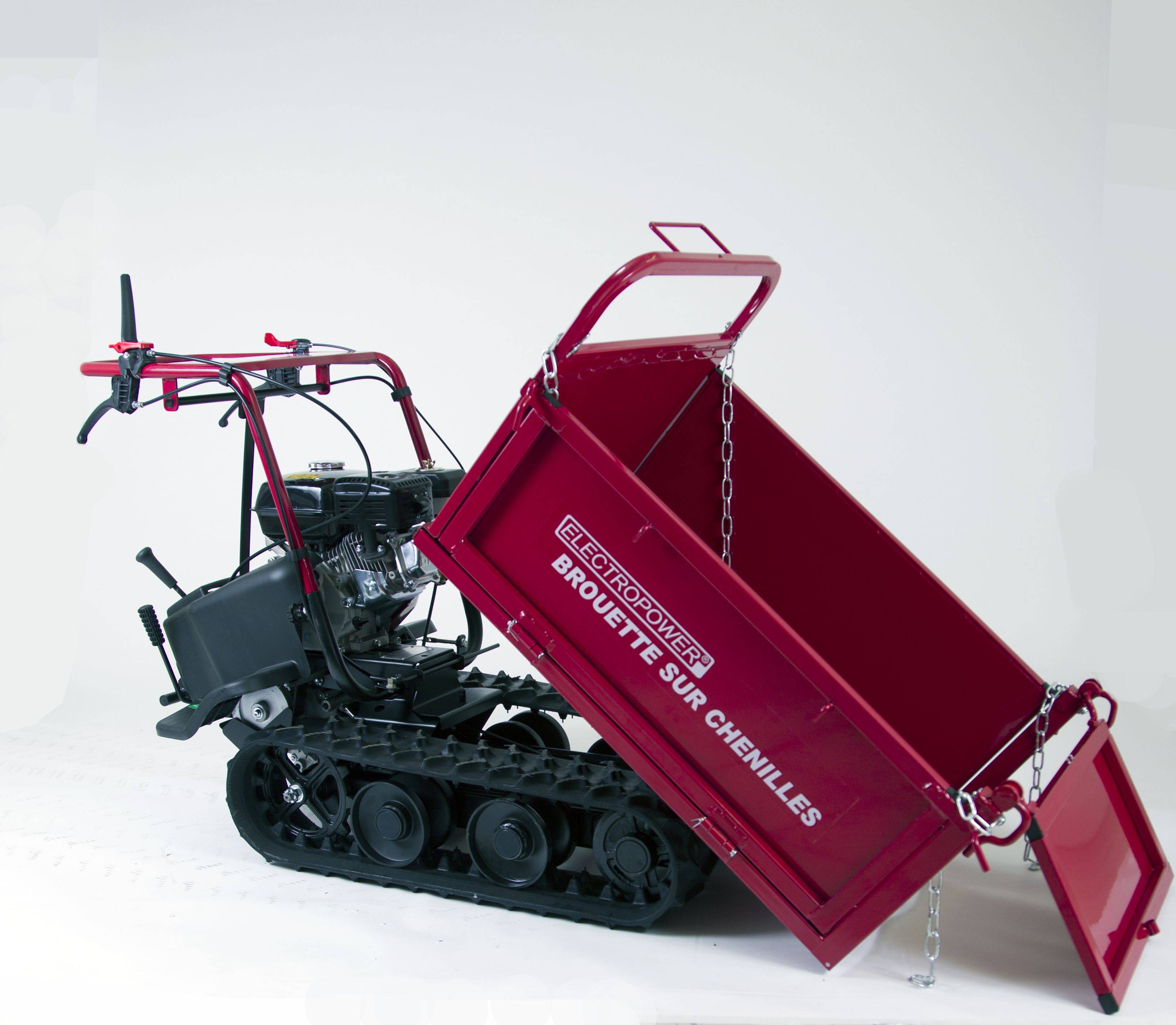 Electropower - Mini dumper - Brouette motorisée à chenilles 320 kg - 8 vitesses - Essence - Image 2