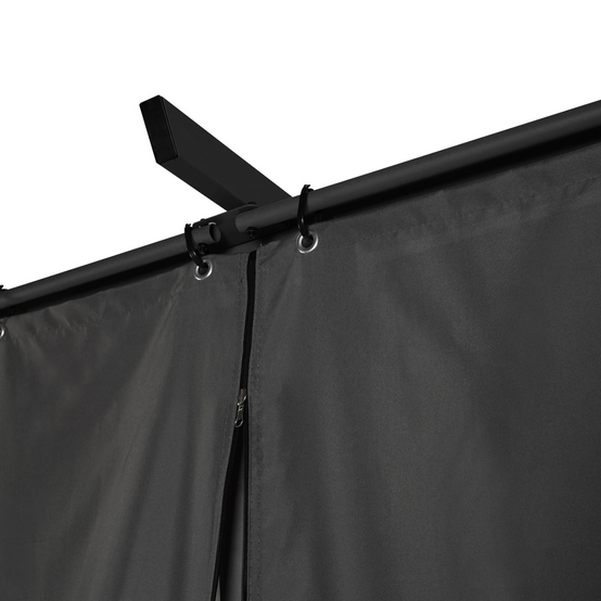 Pergola édition limitée toit rétractable 3x6 M et 6 rideaux gris anthracite - Image 8