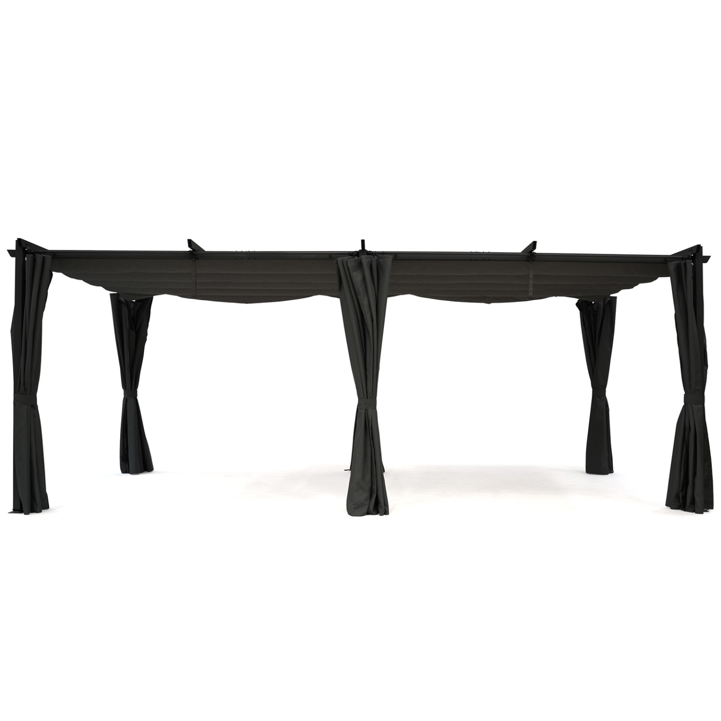 Pergola édition limitée toit rétractable 3x6 M et 6 rideaux gris anthracite - Image 6