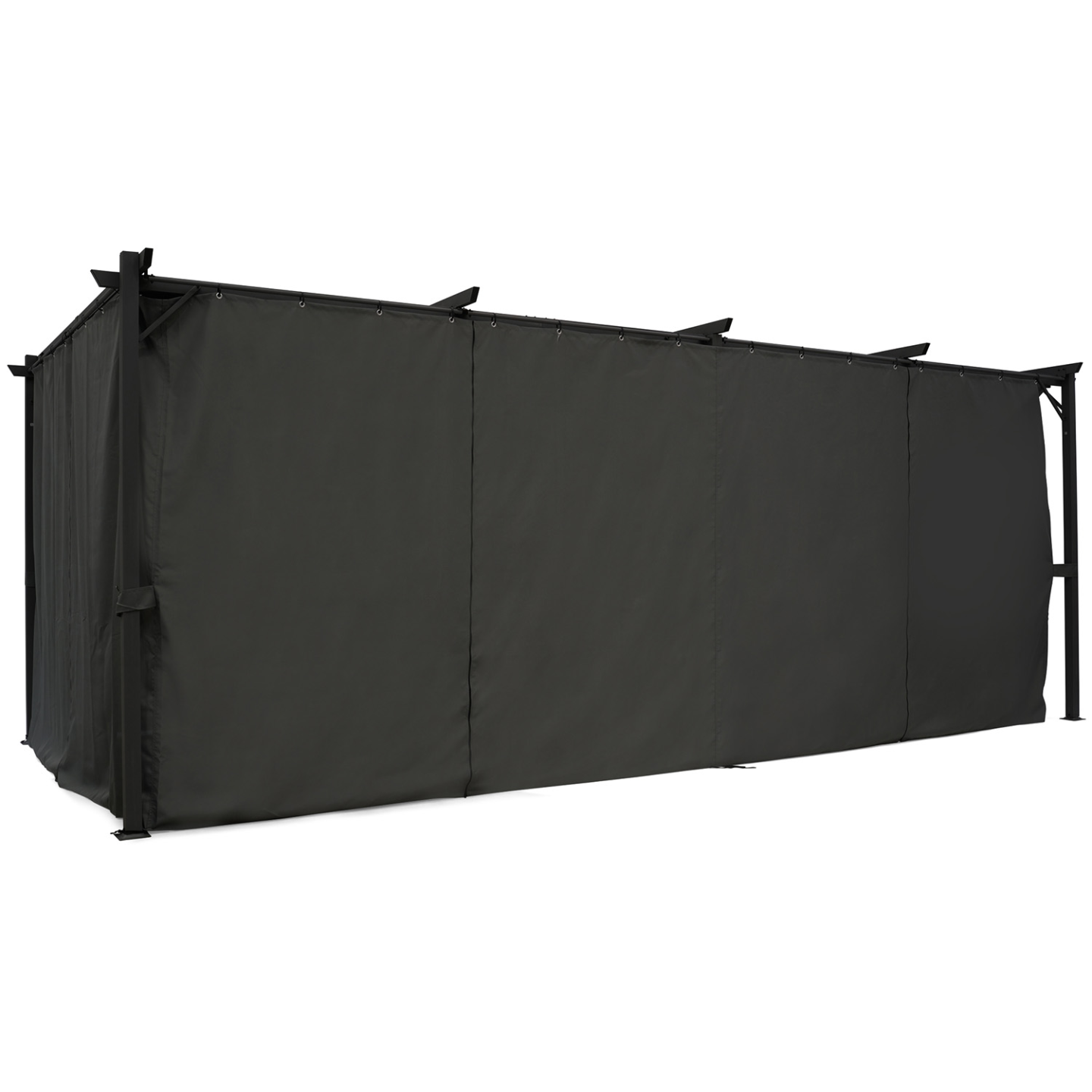 Pergola édition limitée toit rétractable 3x6 M et 6 rideaux gris anthracite - Image 5
