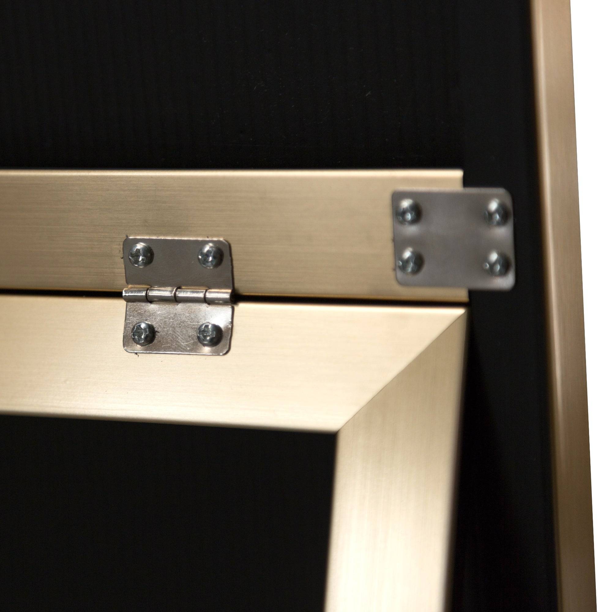 Helloshop26 - Miroir sur pied psyché inclinable 150 x 35 cm doré - Imagen 5