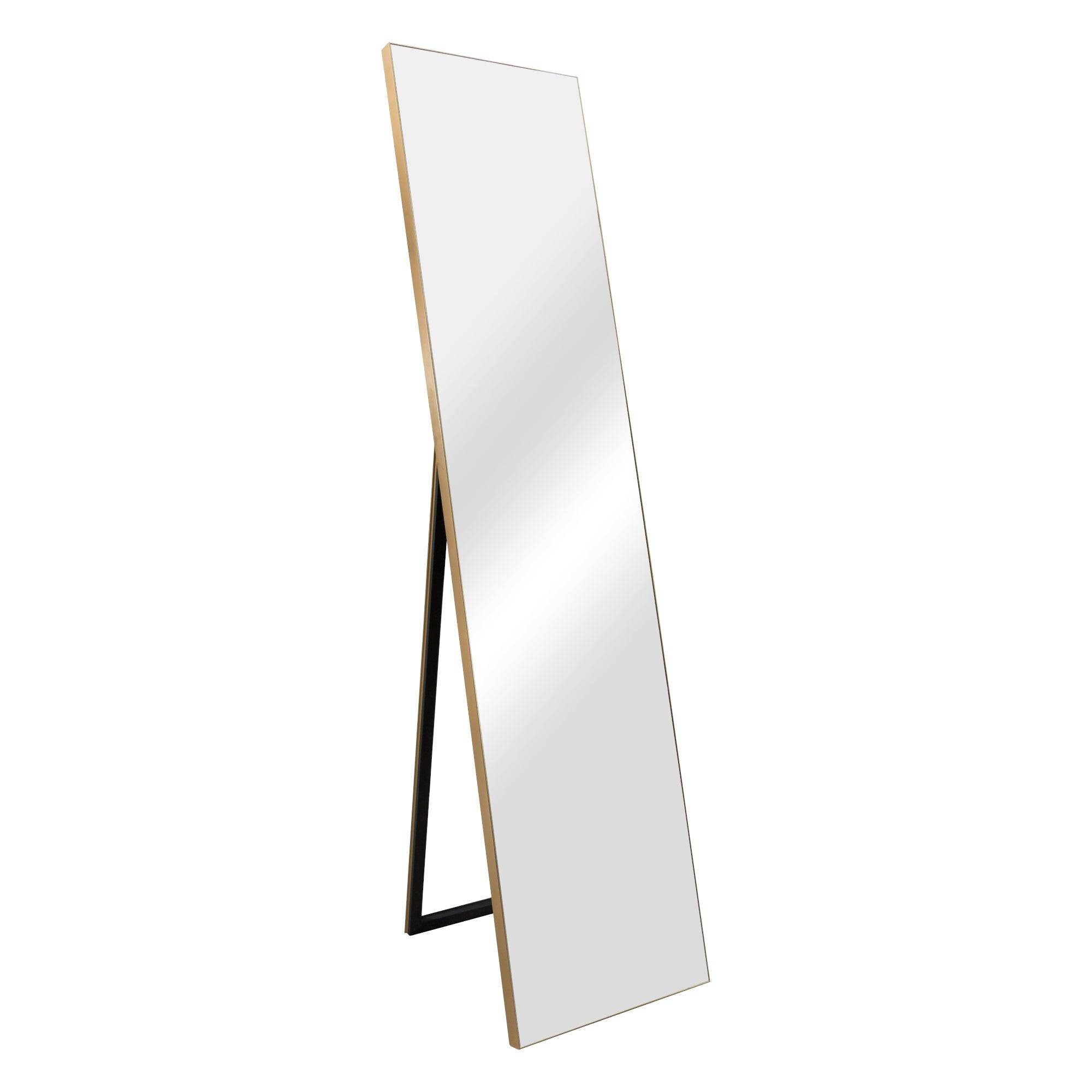 Helloshop26 - Miroir sur pied psyché inclinable 150 x 35 cm doré - Imagen 1