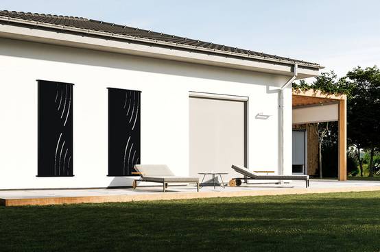Casanoov Lot de 3 panneaux décoratifs VELETA Noir H.160 cm motifs côté droit - Image 7