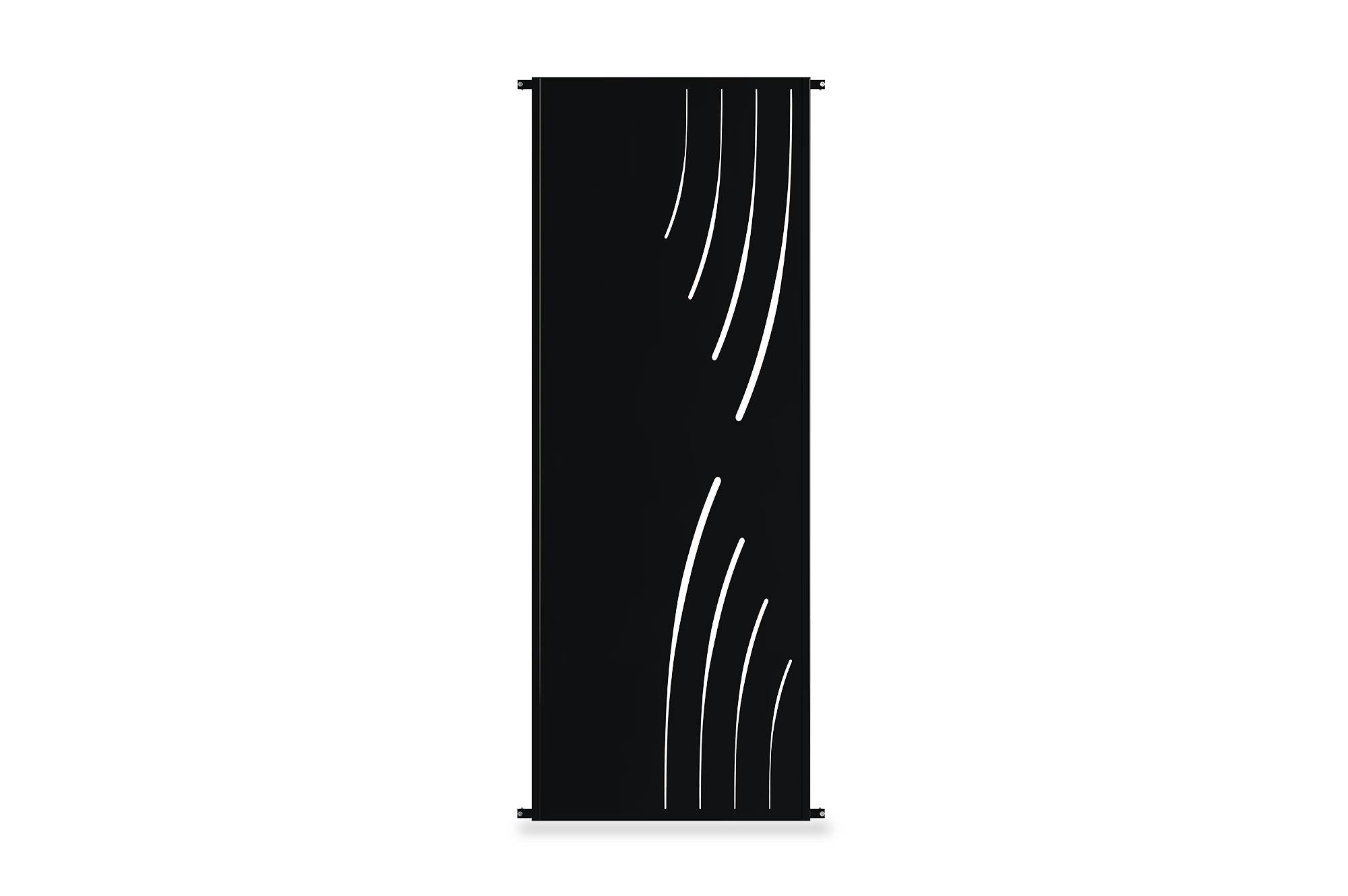 Casanoov Lot de 3 panneaux décoratifs VELETA Noir H.160  cm motifs côté droit - Image 5
