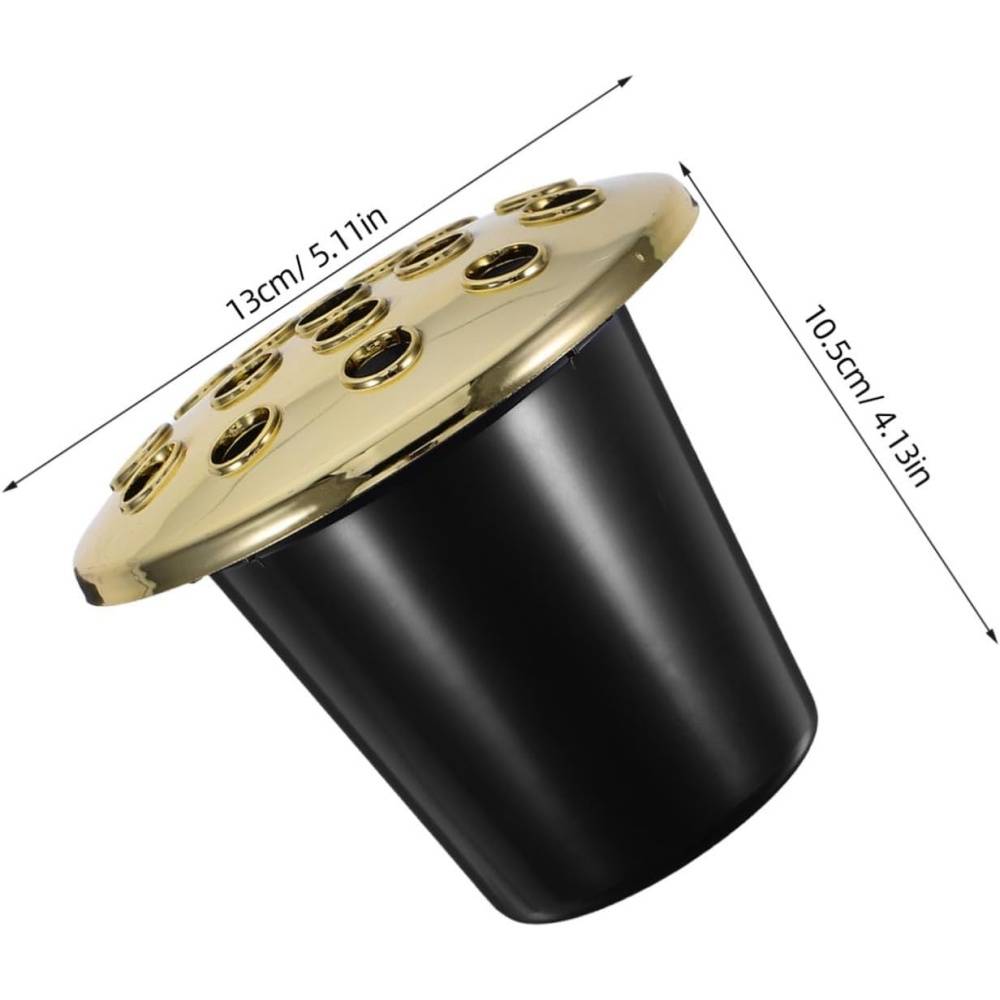 Lot de 2 inserts pour vase funéraire - Couvercles dorés - Plastique durable - Fabriqué au Royaume-Uni - Living123 - Imagen 2