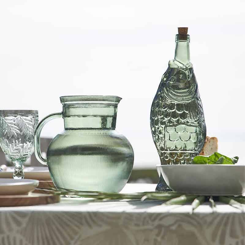 Bouteille carafe  poisson sauge 12x33cm - Image 1