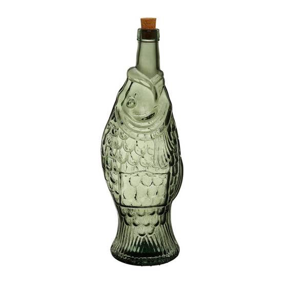 Bouteille carafe poisson sauge 12x33cm - Image 2