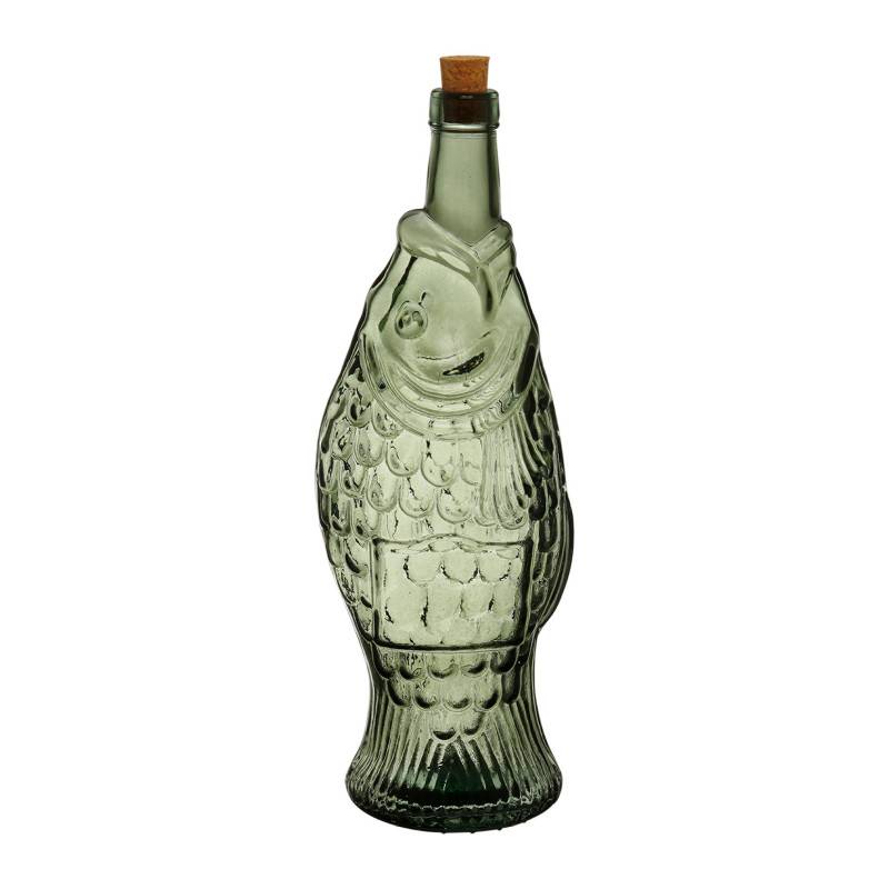 Bouteille carafe  poisson sauge 12x33cm - Image 2