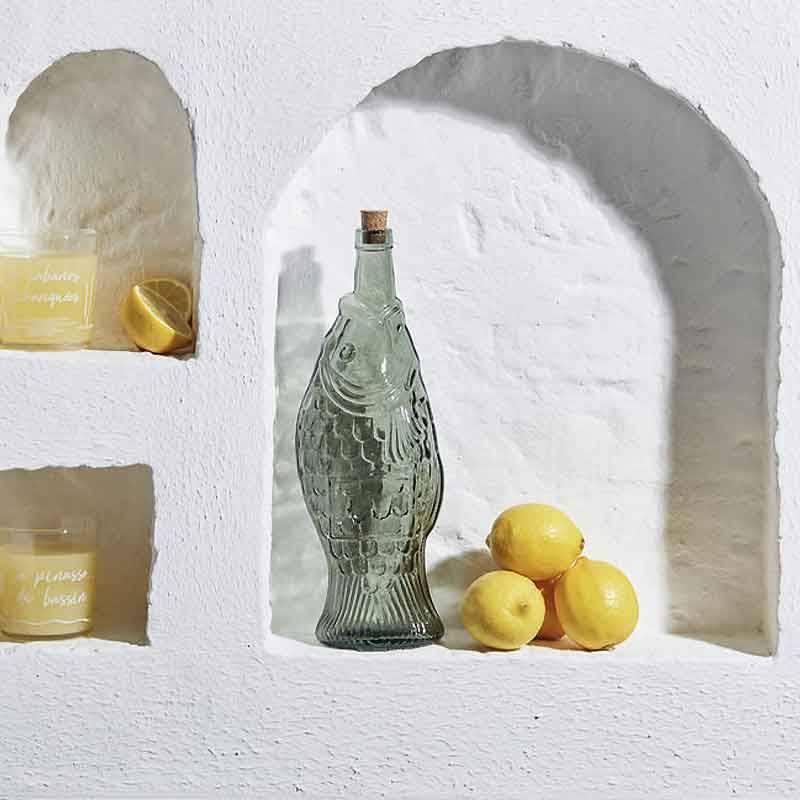 Bouteille carafe poisson sauge 12x33cm - Image 4