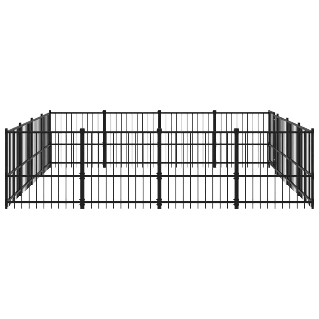 Vidaxl - Chenil d'extérieur pour chiens Acier 15,05 m² vidaXL 3124626 - Imagen 5