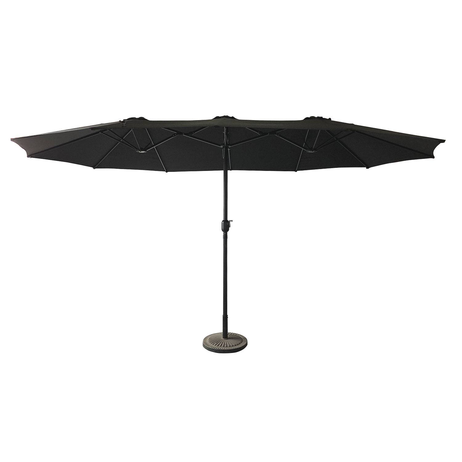 Parasol double 2,7x4,6m LINAI noir - HAPPY GARDEN - Imagen 1