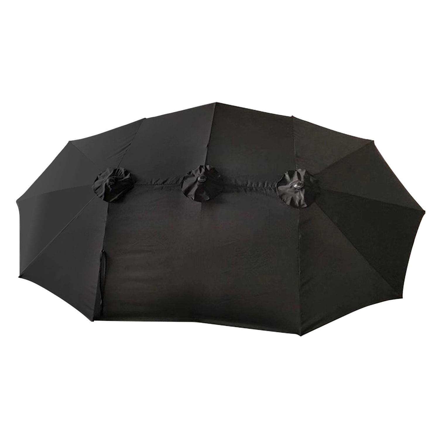 Parasol double 2,7x4,6m LINAI noir - HAPPY GARDEN - Imagen 2