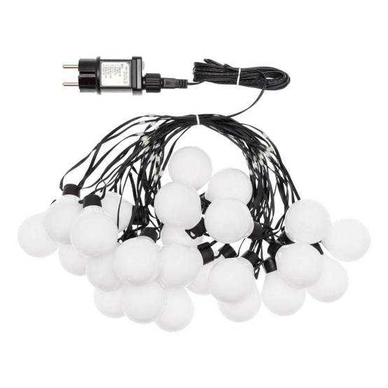 Guirlande guinguette électrique câble avec led Illuminées 25 globes blanc chaud Lotti - Image 6