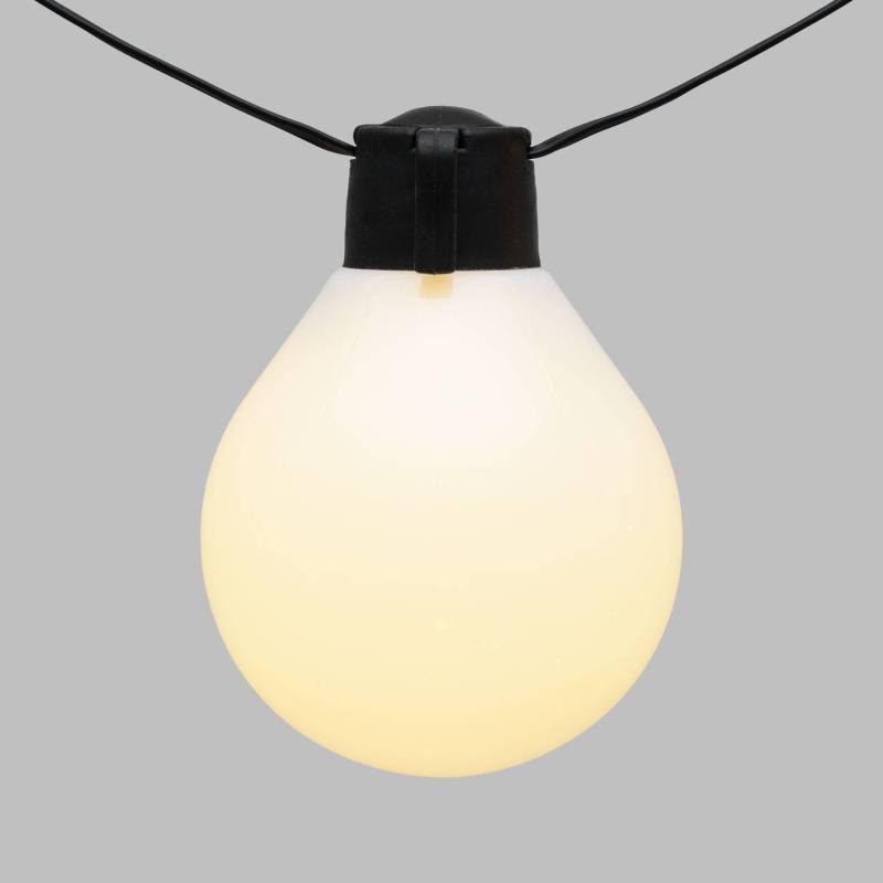 Guirlande guinguette électrique câble avec led Illuminées 25 globes blanc chaud Lotti - Image 2