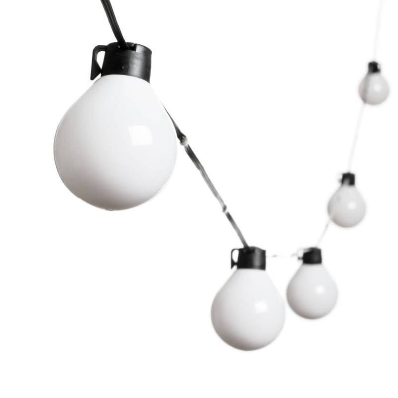 Guirlande guinguette électrique câble avec led Illuminées 25 globes blanc chaud Lotti - Image 4