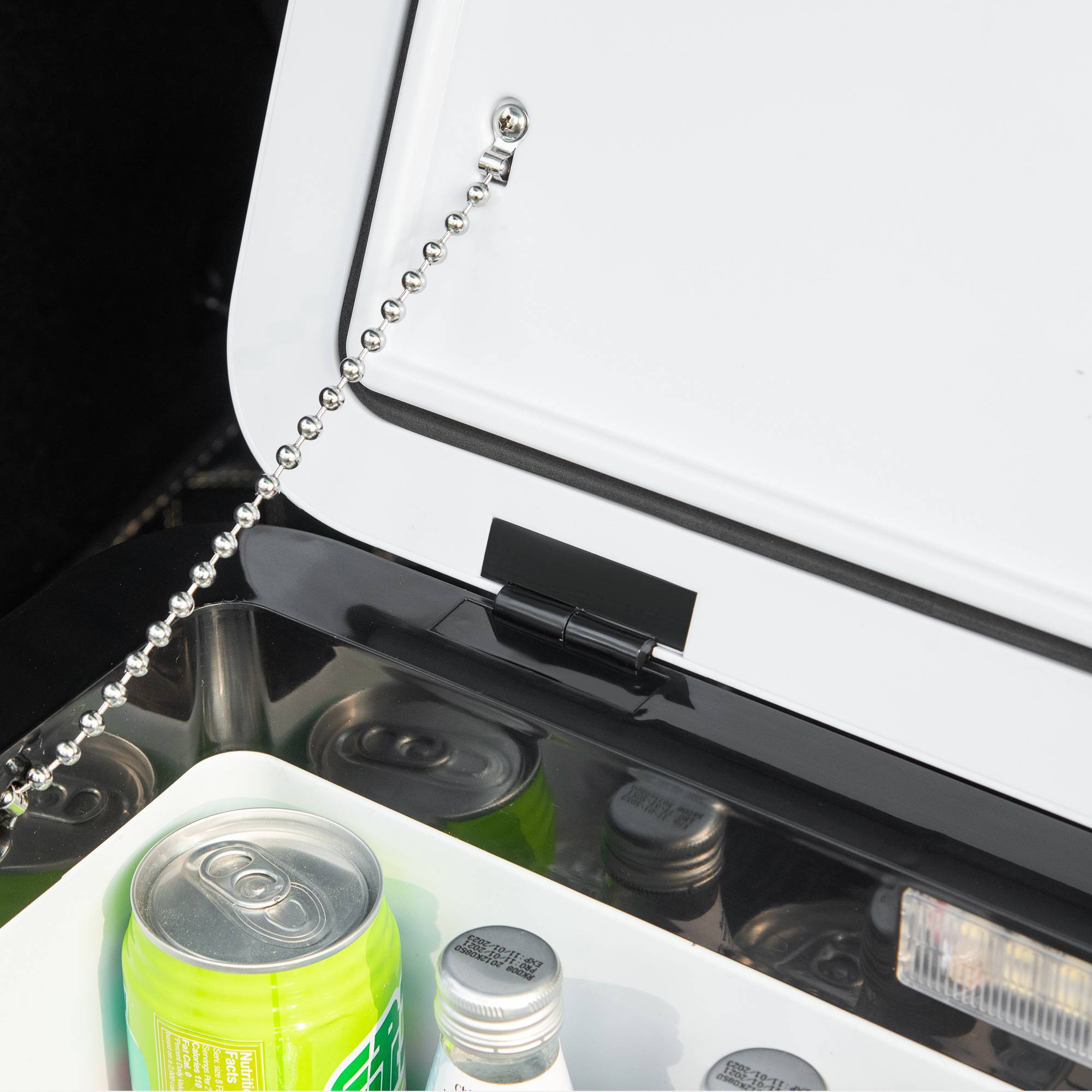 Réfrigérateur Portable 25 L 12/24 V à Compresseur -20 °C, Frigo-Congélateur Voiture avec LED et Poignées Pliables, Camping/Maison, Blanc - Image 10