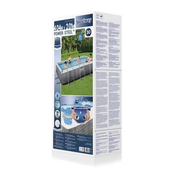 Bestway - Piscine tubulaire rectangulaire Power Steel 4,04 x 2,01 x 1,00 m - Bestway - Imagen 6